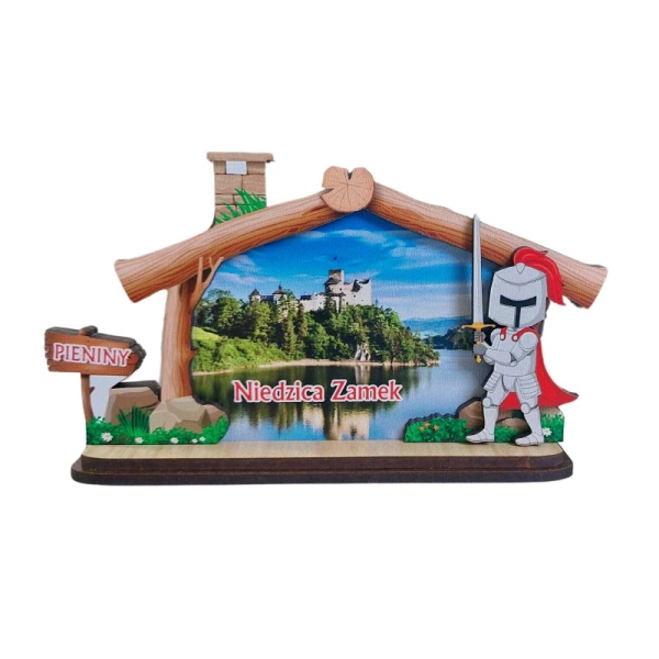 Drewniany Domek z rycerzem